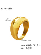 Bague simple en acier inoxydable pour femme