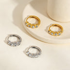 Créoles pour femme avec zircons étincelants