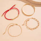 Ensemble de bracelets pour femme avec détails modernes et styles variés
