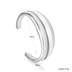 Bracelet ouvert pour femme au design incurvé élégant