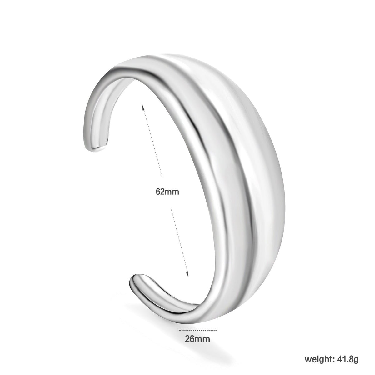 Bracelet ouvert pour femme au design incurvé élégant