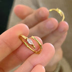 Bague ouverte élégante pour femme avec pierre délicate