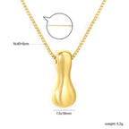 Collier pour femme avec pendentif lettre moderne en acier inoxydable