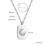 Collier pour femme avec pendentif carré orné de cristaux