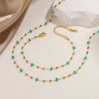 Bracelet délicat à perles géométriques pour femme