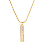 Collier pour femme en acier inoxydable avec pendentif scintillant