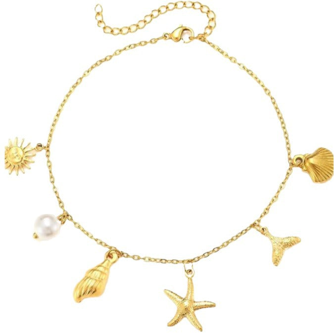 Bracelet pour femme avec pendentifs marins et design élégant