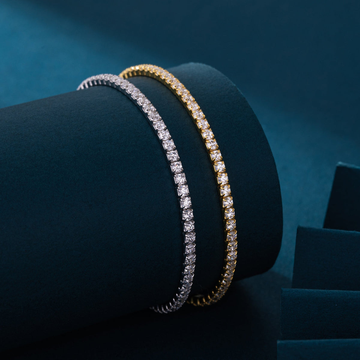 Bracelet pour femme en argent sterling 925 avec zircons étincelants
