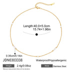 Collier pour femme avec accents de perles délicats et longueur réglable