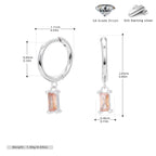 Boucles d'oreilles pendantes avec pendentif zircone