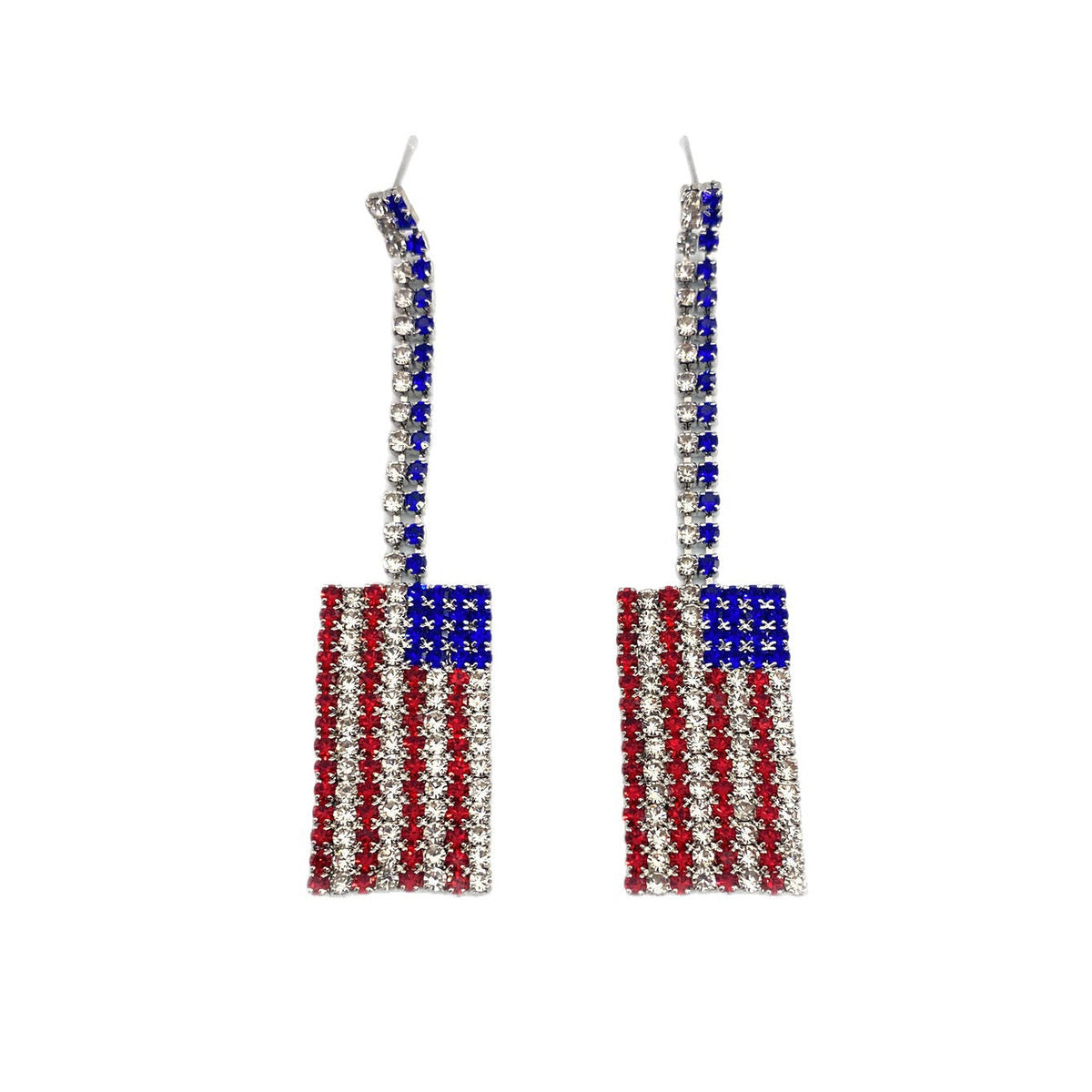 Boucles d'oreilles statement étincelantes avec longs pompons en strass