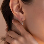 Boucles d'oreilles pendantes pour femme avec cristaux étincelants