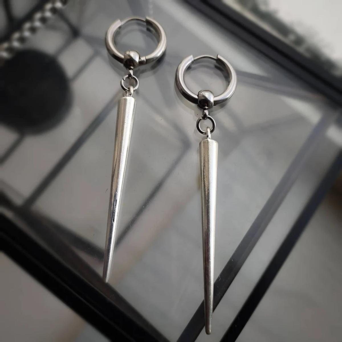 Boucles d'oreilles pendantes pointes