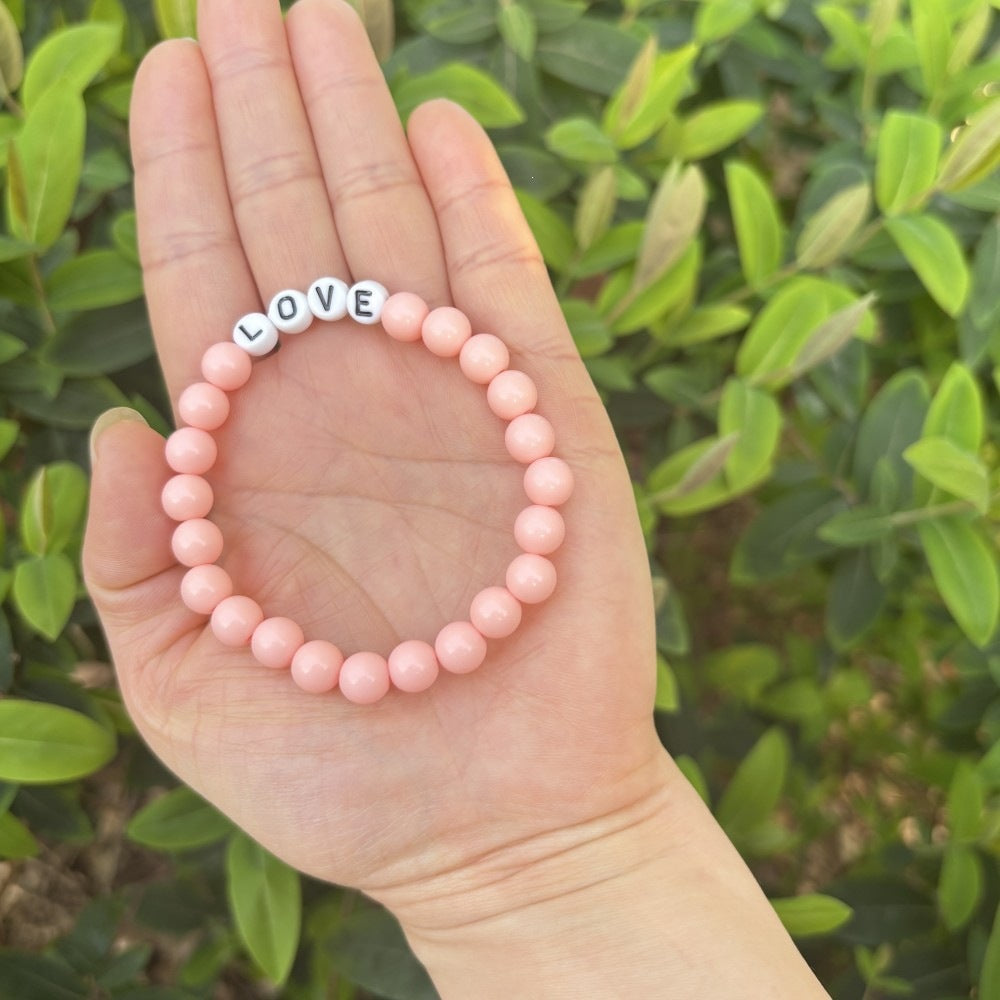 Bracelet de l'amitié en perles pastel