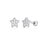Boucles d'oreilles étoile pour femme avec zircons