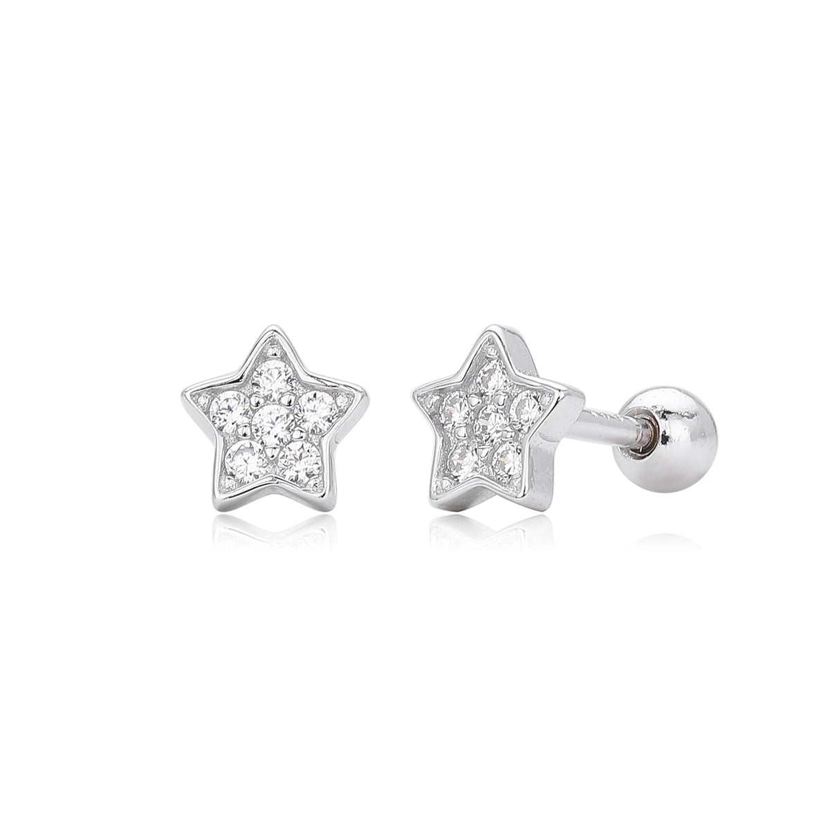 Boucles d'oreilles étoile pour femme avec zircons