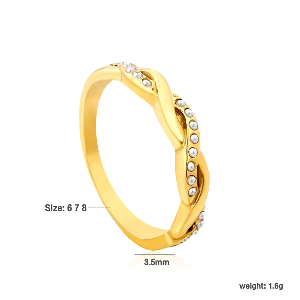 Bague ouverte pour femme avec design en treillis et zircones