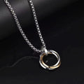 Collier anneaux entrelacés