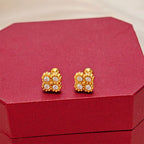 Boucles d'oreilles géométriques avec cristaux pour femme
