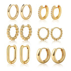 Boucles d'oreilles pendantes dorées pour femme au design goutte moderne