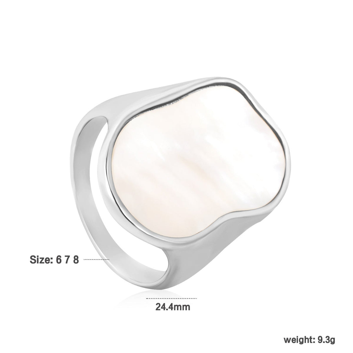 Bague pour femme avec incrustation de coquillage