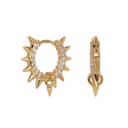 Boucles d'oreilles pendantes pointues pour femme avec zircons