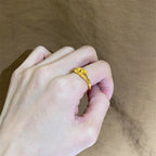 Bague fleur pour femme avec pierres étincelantes