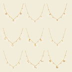 Collier pour femme avec éléments en zircone étincelants et acier inoxydable hypoallergénique