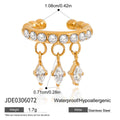 Ear cuff haute couture élégant pour femme avec cristaux