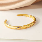 Bracelet jonc pour femme aux pierres précieuses colorées