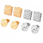 Clous d'oreilles pour femme design rond texturé