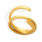 Bague ouverte pour femme au design incurvé