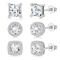 Ensemble de boucles d'oreilles délicates avec zircons étincelants