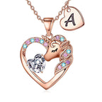 Collier pendentif cœur licorne