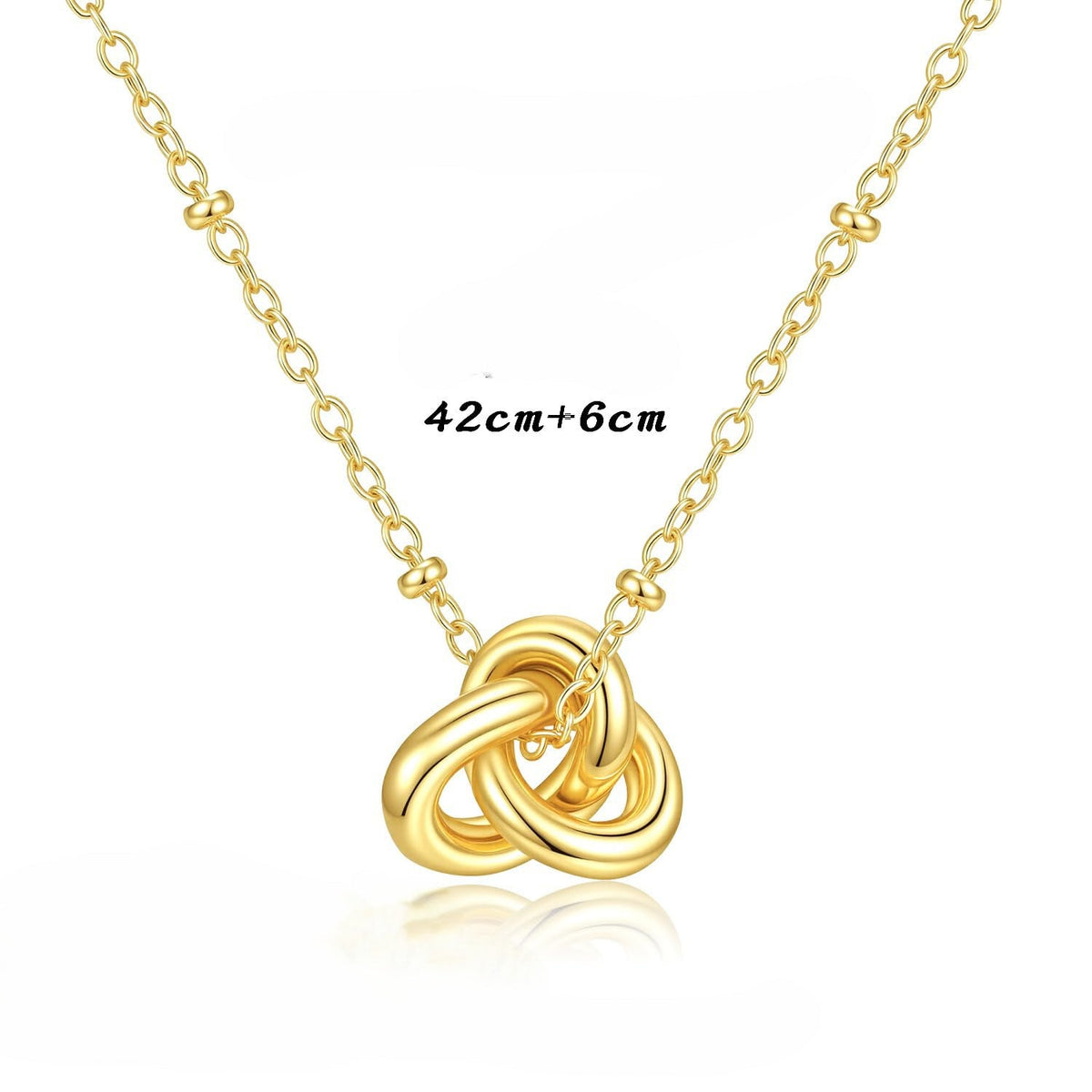 Collier pour femme avec design nœud gracieux et chaîne à maillons fins