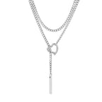 Collier pour femme avec pendentif cœur et chaîne à maillons moderne