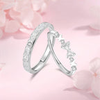 Bague élégante pour femme avec texture fine et cristal