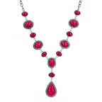 Collier pendentif en pierre d'inspiration vintage