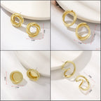 Clous d'oreilles pour femme design tressé artistique