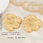 Boucles d'oreilles fleurs pour femme finition dorée