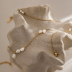 Collier pour femme avec accents de perles délicats et longueur réglable