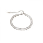 Bracelet tennis élégant pour femme orné de cristaux