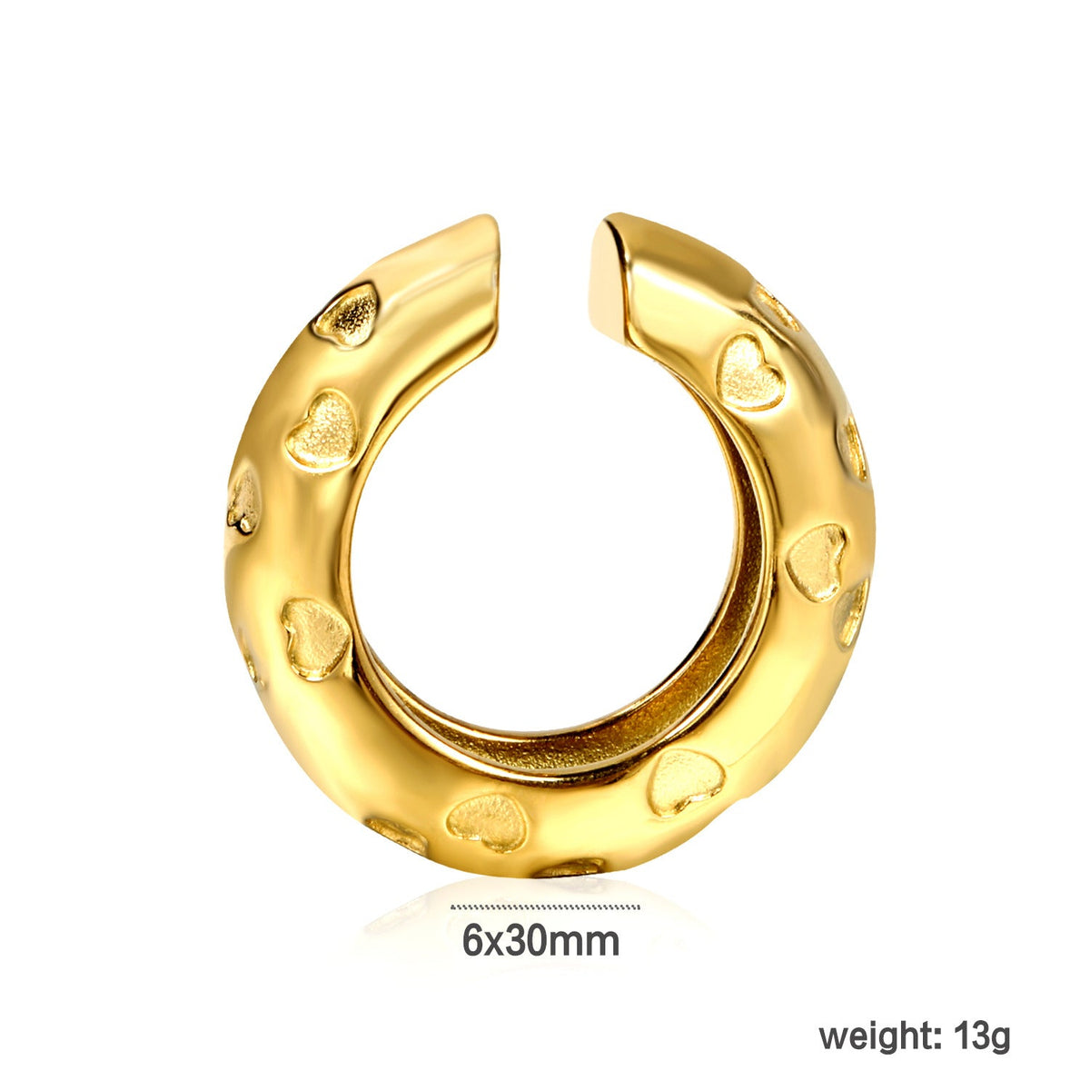 Boucles d'oreilles pendantes pour femme motif cœur doré