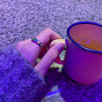 Bague pour femme au design cœur coloré