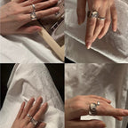 Bague pour femme au design élégant et incurvé avec pierre verte