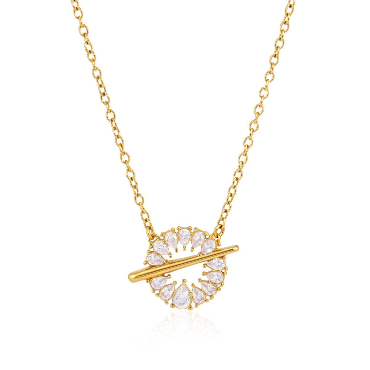 Collier pour femme en acier inoxydable avec motif de chaîne