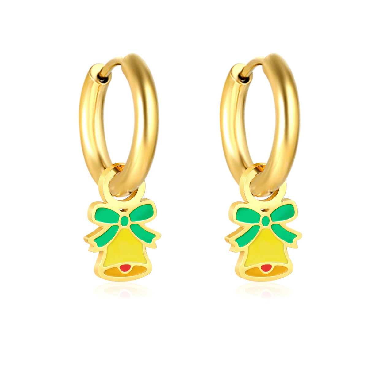 Boucles d'oreilles pendantes pour femme avec motif couronne festive