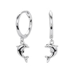 Boucles d'oreilles pendantes dauphin en argent sterling 925