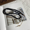 Chaîne de bijoux tendance en perles d'onyx