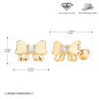 Damen Ohrstecker im Schmetterlingsdesign aus 925 Sterling Silber